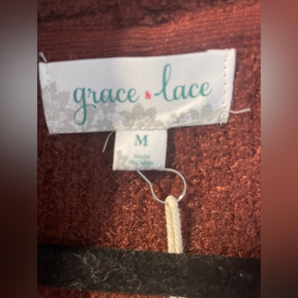 Bambü Cowl Neck Cherry Walnut Cardigan - Picture 7 of 12